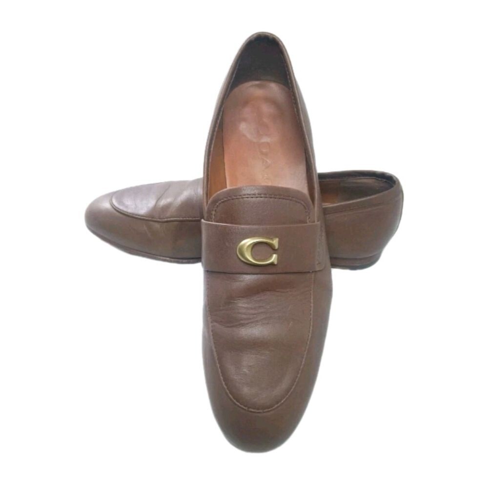 Coach Sculpt C Leather Loafers Men's Shoes Size 8.5 D Brown